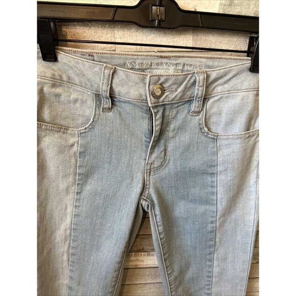 Women’s American Eagle Jegging Crop Jeans Light Wash Size 2 - Picture 8 of 15